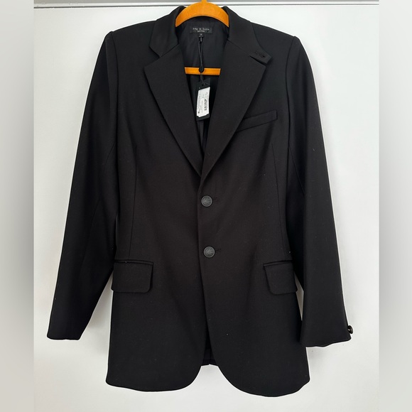 Rag & Bone Laurence Virgin Wool Blazer in Black - Picture 7 of 10